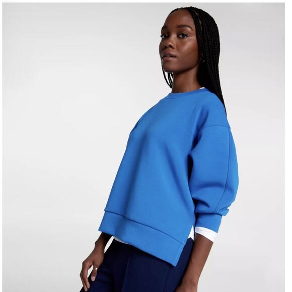 XXL 2X Blue CALIA Carrie Underwood Soft Scuba Crew Neck Sweatshirt Yoga Workout - Picture 2 of 14